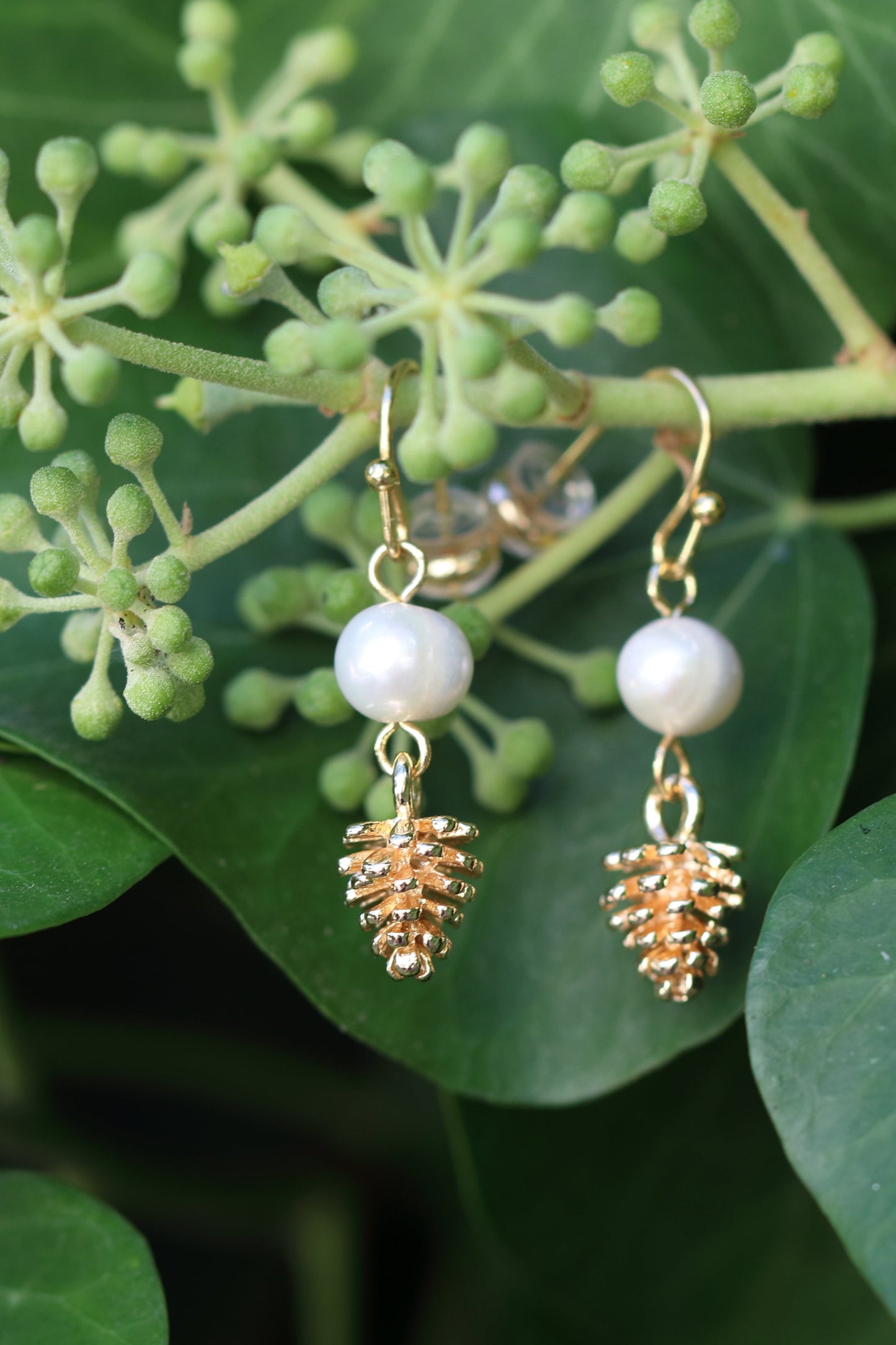 Boucles d'oreilles Pomme de pin